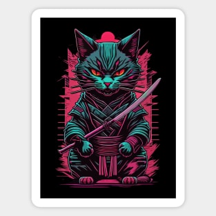 Cyberpunk Cat Magnet